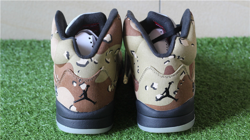 Authentic Supreme x Air Jordan 5 Camo Desert Storm